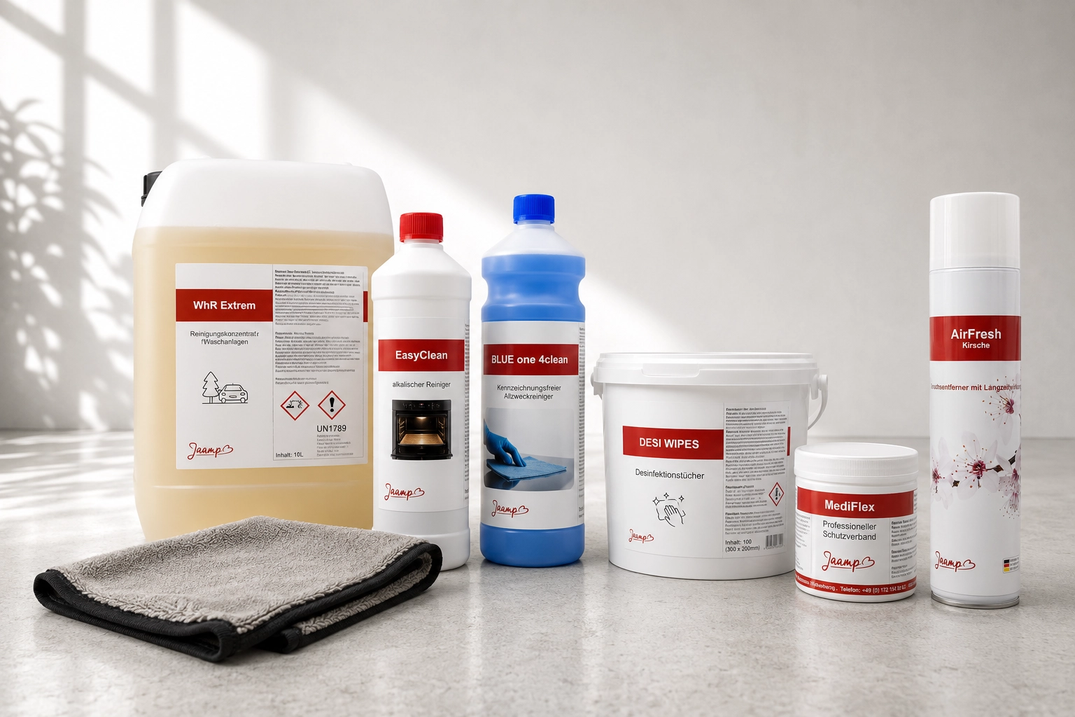 Ausgewählte Produkte von Jaamp Chemie für professionelle Anwendungen