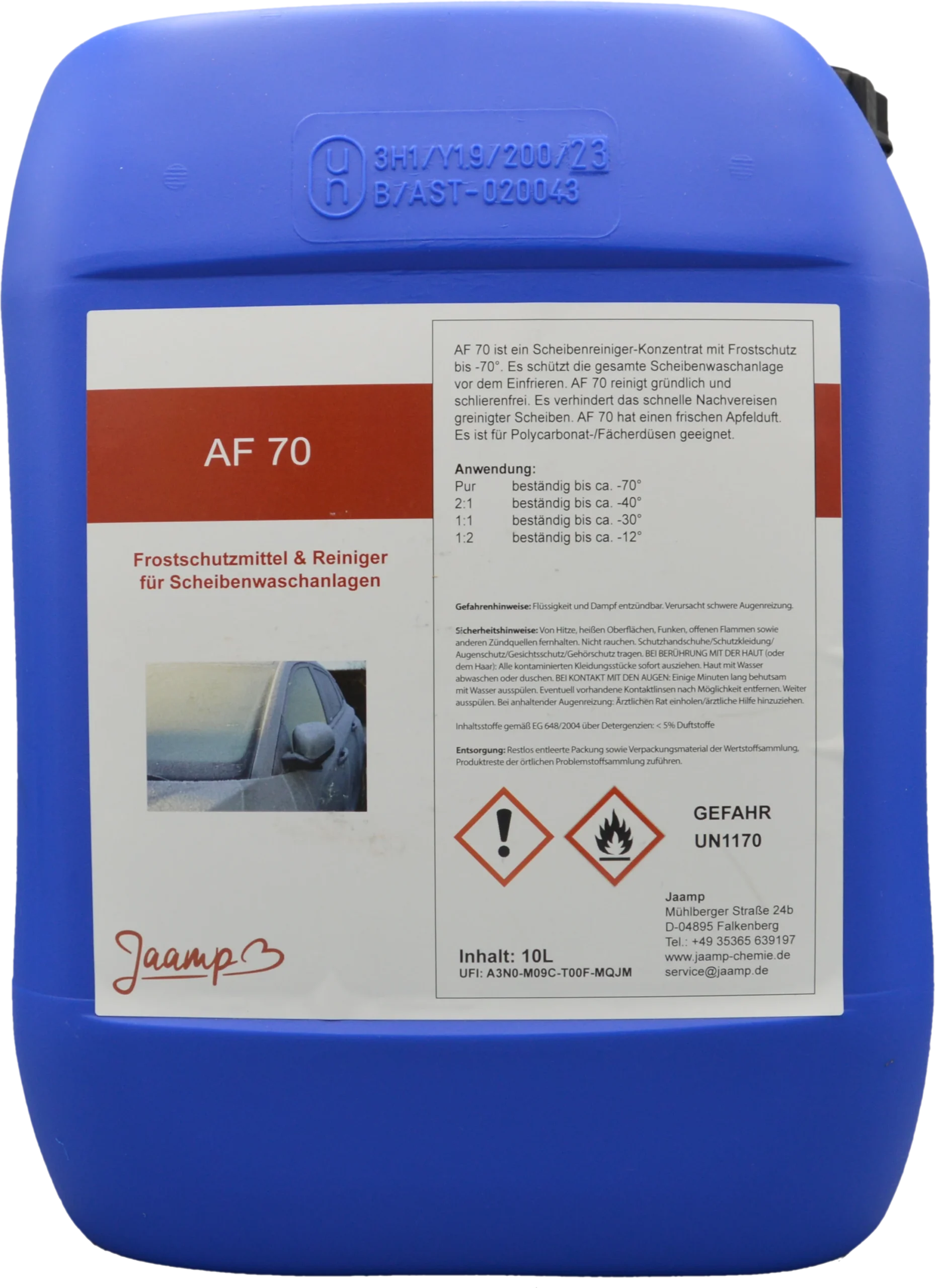 AF 70 Frostschutzmittel und Scheibenreiniger im 10-Liter-Kanister